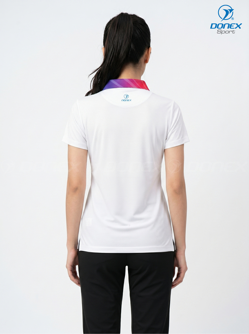 Áo thể thao nữ AC-3858-01-19 Trắng phối xanh ngọc